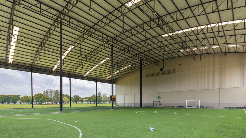Indoor sports facility at Swan Villages